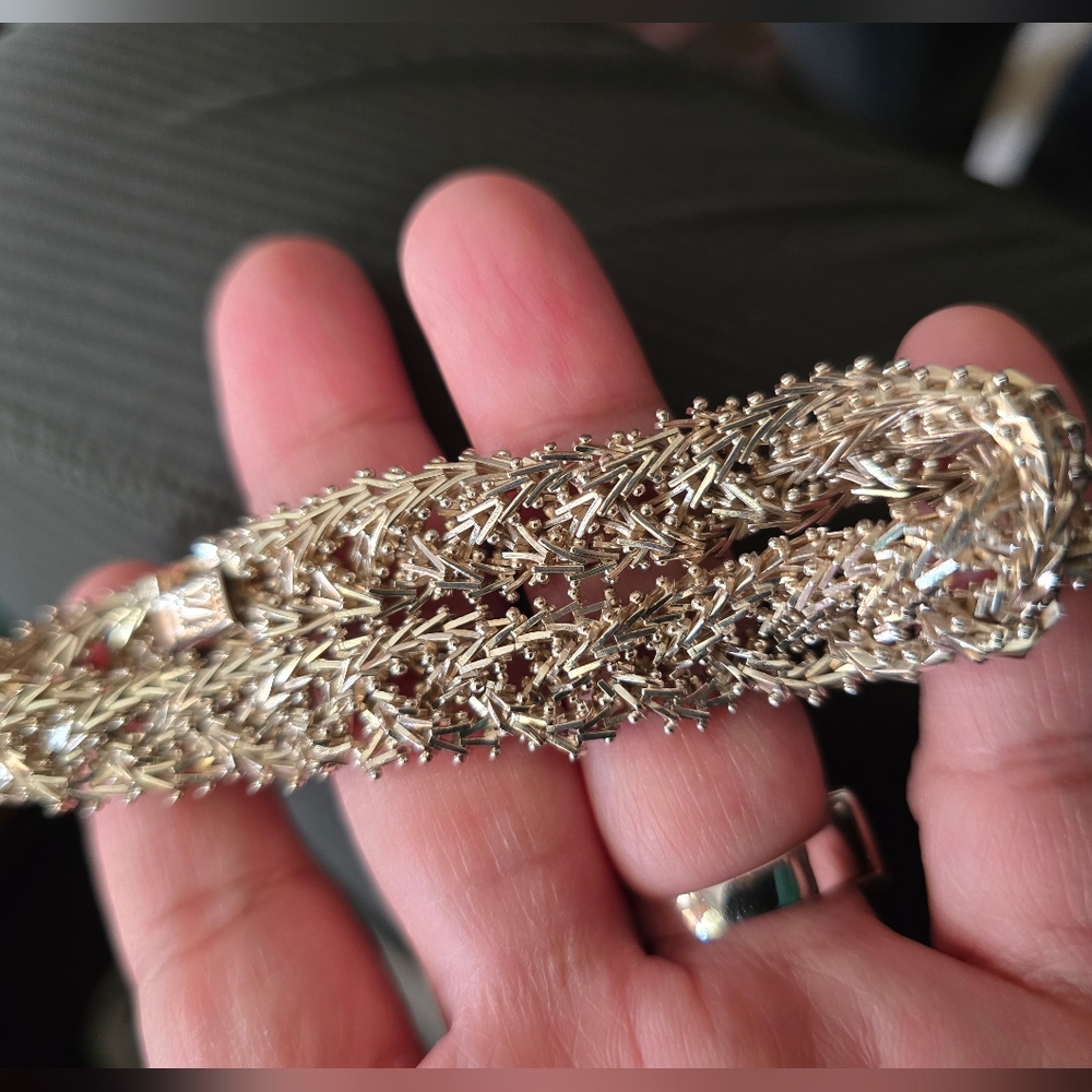 Elegant Sterling Silver Braided Bracelet